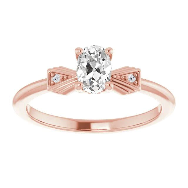 3 Stone Wedding Ring Round & Oval Old Miner Natural Earth Mined Diamonds 2.50 Carats