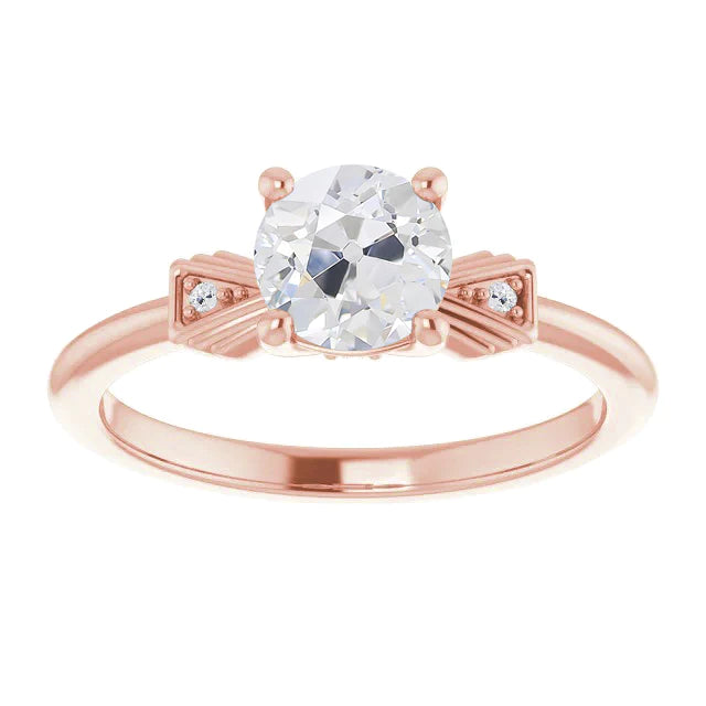 3 Stone Wedding Ring Round & Oval Old Miner Real Diamonds 2.50 Carats