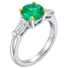 Brilliant Colombian Emerald Precious Stone Ring 2 ct – front view