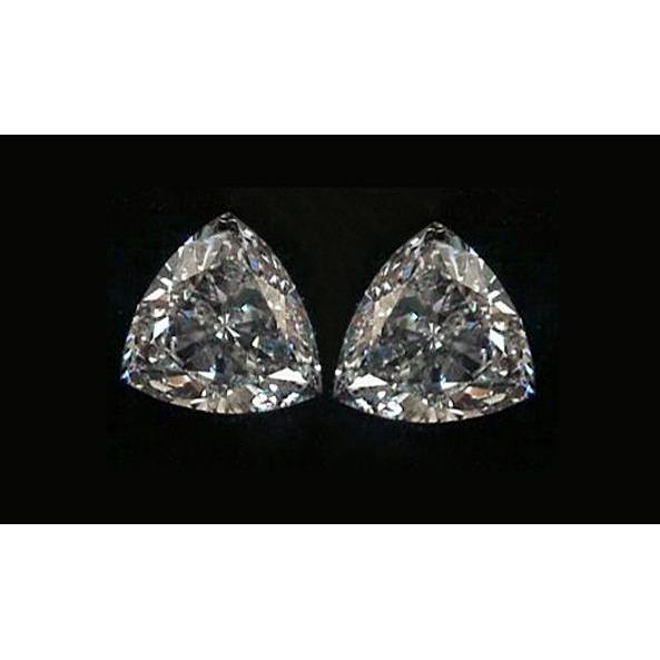 3 Carats Trilliant Cut Triangle Trillion Diamonds Pair G Si Loose Diamond