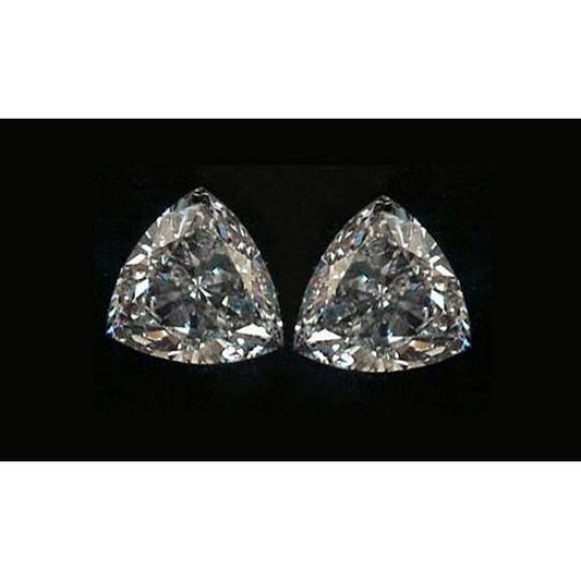 3 Carats Trilliant Cut Triangle Trillion Diamonds Pair G Si Loose Diamond