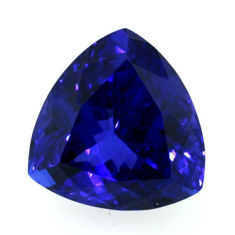 Blue Tanzanite Trilliant Loose Sapphires Natural in Gold – main view