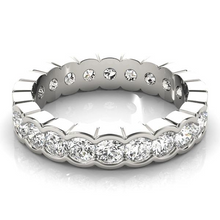 Eternity Band 14K White Gold with Fine Diamond – side view