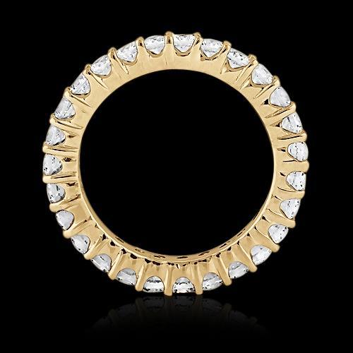 3.25 Ct Round Diamond Eternity Band 14K Yellow Gold