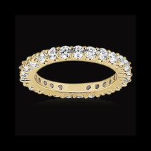 3.25 Ct Round Real Natural Earth Mined Diamond Eternity Band 14K Yellow Gold