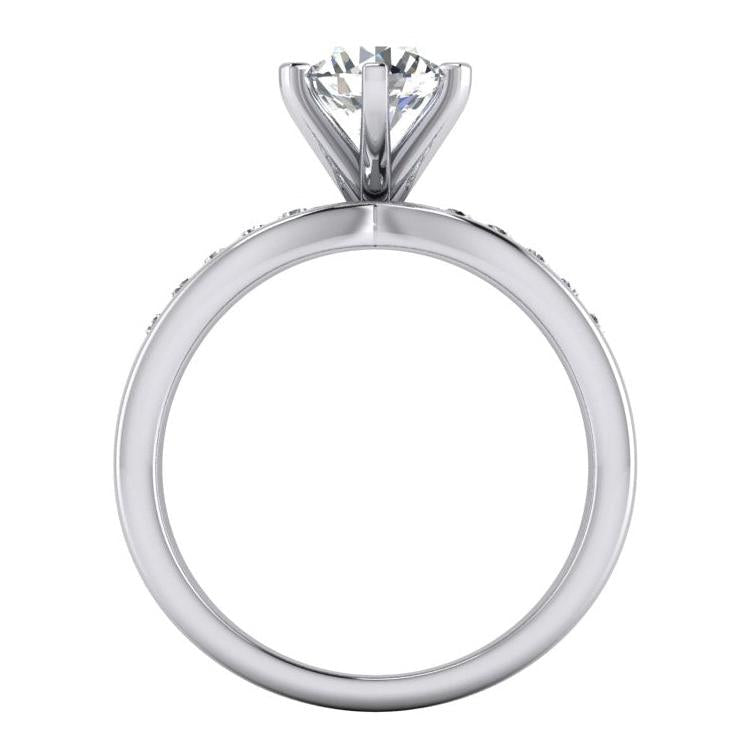 natural round diamond 3.25ct ring close up detail