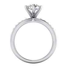 natural round diamond 3.25ct ring close up detail