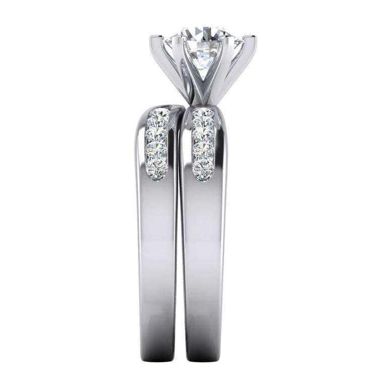 natural round diamond 3.25ct ring top view