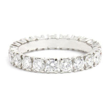 3.50 Carats Round Sparkling Genuine Natural Earth Mined Diamond Eternity Band White Gold 14K