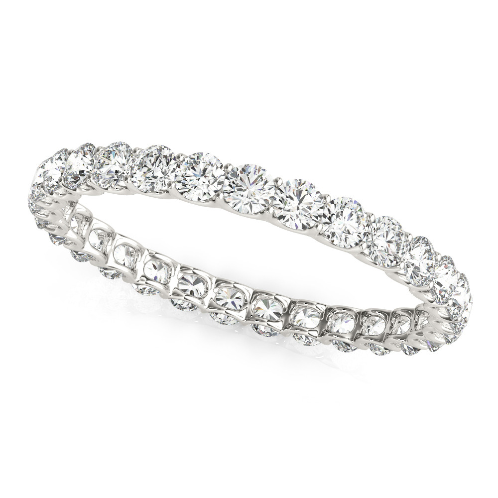 Brilliant Diamond Round Brilliant Eternity Band in 14K White Gold – main view