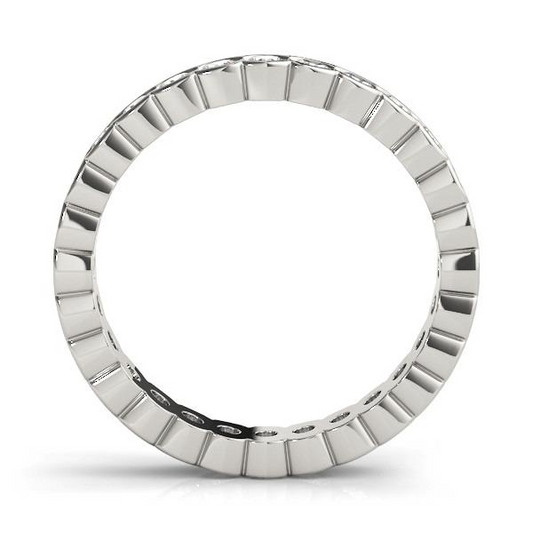 Fine Diamond Eternity Band 3.6 ct 14K White Gold – front view