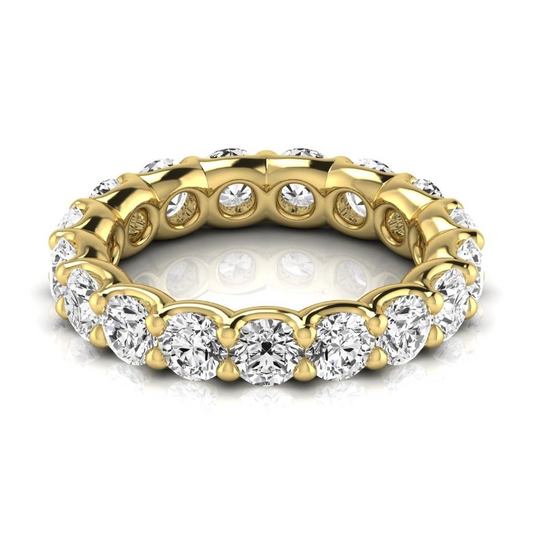Fine Diamond Eternity Band 3.6 ct 14K Yellow Gold – front view