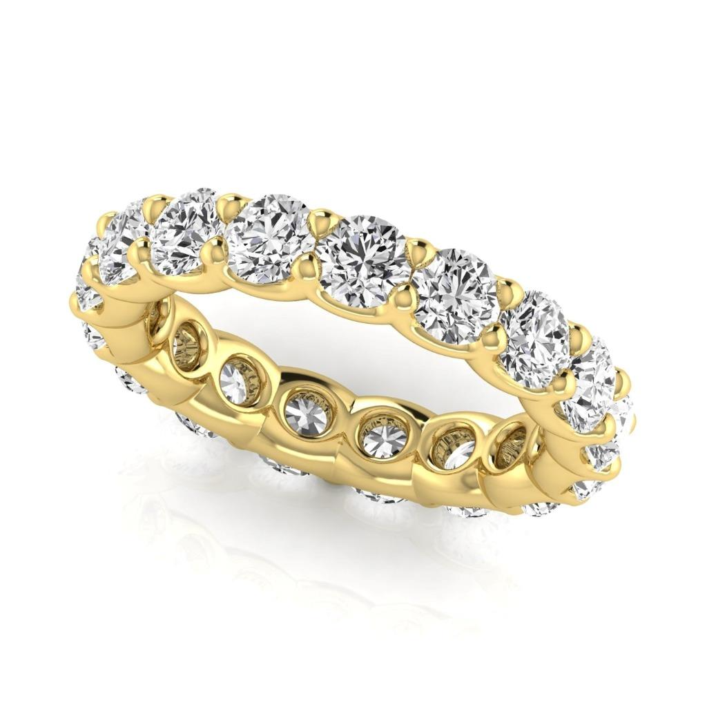 Fine Diamond Eternity Band 3.6 ct 14K Yellow Gold – main view