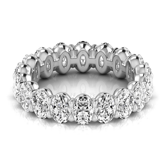 Brilliant Diamond Eternity Band 3.80 ct 14 Karat White Gold – front view
