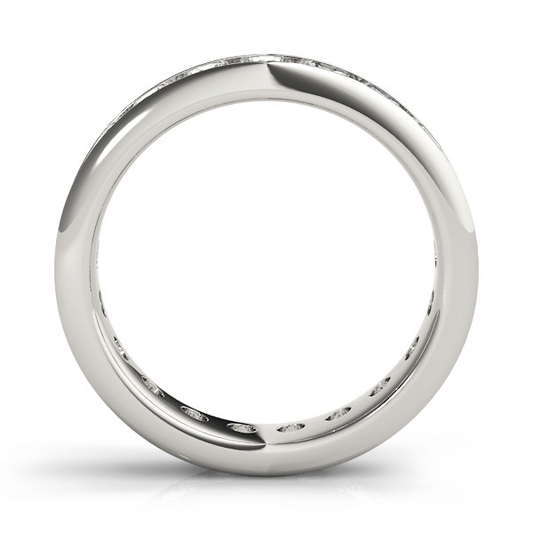Round Brilliant Brilliant Diamond ring in 14 Karat White Gold – front view