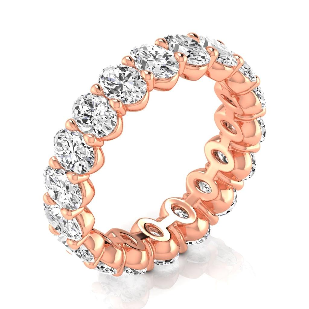 Custom Diamond Eternity Band 3.8 ct – side view