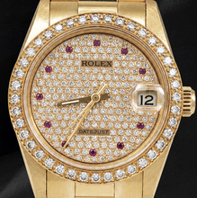 Rolex Datejust 68278 31mm Diamond Paved Dial President Bracelet Watch 18K