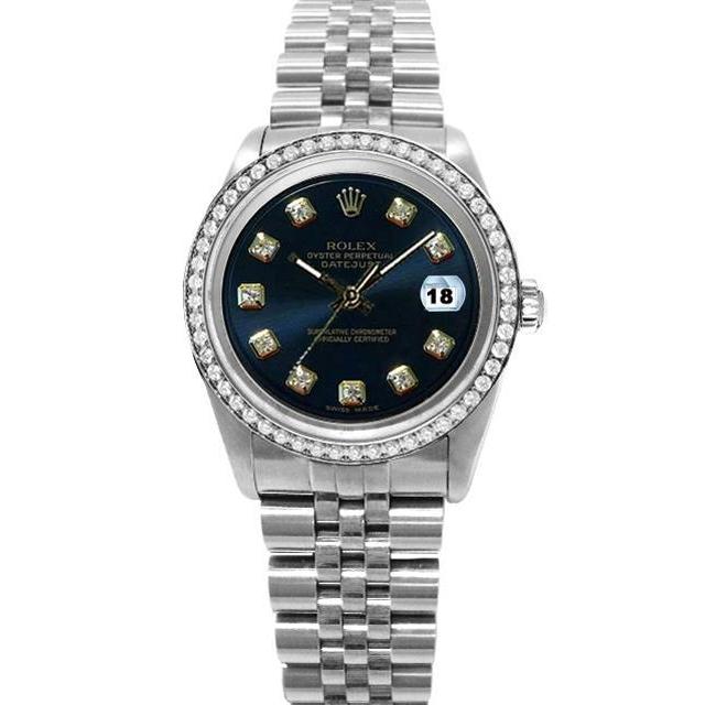 Rolex Datejust Perpetual Ss Jubilee Natural Earth Mined Diamond Dial Bezel Watch QUICK SET