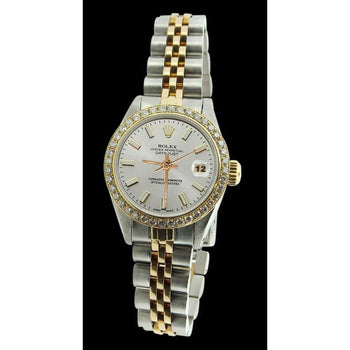 Diamond Bezel Lady Rolex Datejust Watch Two Tone Jubilee Bracelet