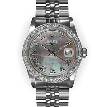 Rolex Datejust Ss Midsize Watch Gray Mop Dial