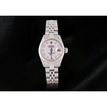 Silver Diamond Dial Women Watch Ss Jubilee Bracelet Rolex Datejust