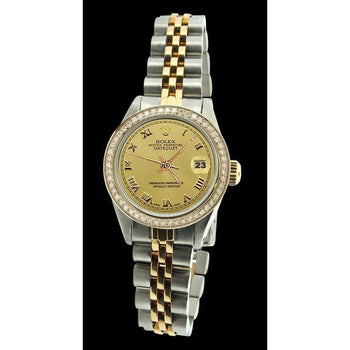 Ss & Gold Roman Dial Women Watch Rolex Datejust Jubilee