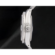 Rolex 34mm Oyster Bracelet 1500 White Mother Of Pearl Diamond Dial Watch