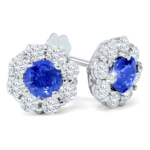 Handcrafted Cornflower Blue Sapphire Gemstone Earring 3.50 ct – main view