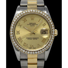 Ss & Gold Ladies Man Rolex Date Series Watch Two Tone