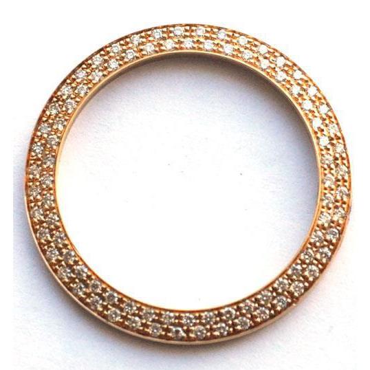 36 Mm Natural Custom Diamond Bezel To Fit Rolex Datejust Or President Watch 3.75 Ct