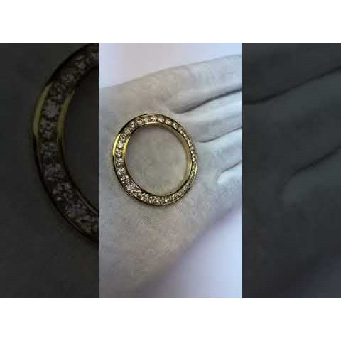 36 Mm Real Custom Diamond Bezel To Fit Rolex Datejust Or President Watch 4.50 Ct.