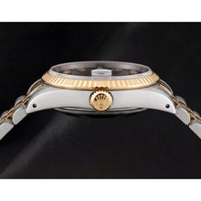 Rolex Datejust 16233 36mm Black Diamond Dial Two Tone Watch