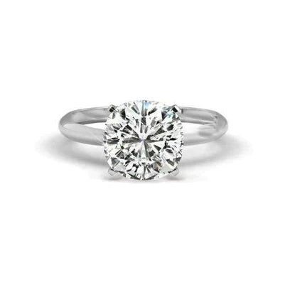 3 Carat Modern Cushion Natural Earth Mined Diamond Ring