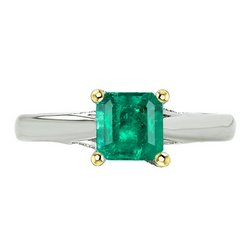 Fine Colored Stone Ring with GIA Certified Colombian Emerald – 3