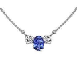 Luxury 2-ct Cornflower Blue Sapphire Precious Stone Pendant