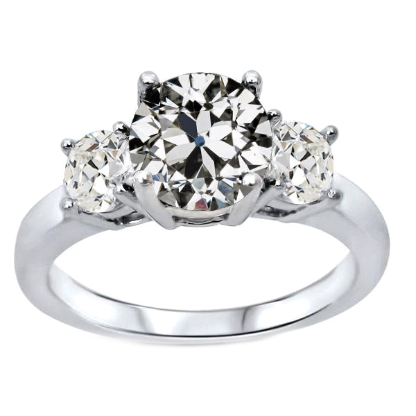3-Stone Ring 14K White Gold with Diamond – main view