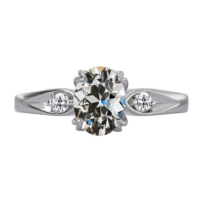 Three Stone Ring 14K White Gold with Brilliant Diamond – main view