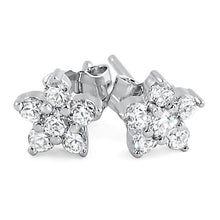 3.00 Carats Stud Natural Diamond Earring Sparkling Round Cut 14K White Gold
