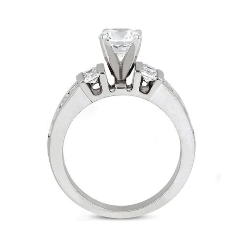 3.01 Carat Natural Diamond Anniversary Ring White Gold 14K