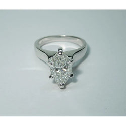 3.01 Carats Marquise Real Diamond Solitaire Ring Women Jewelry New