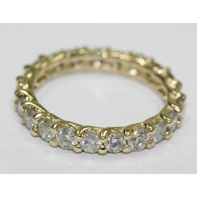 3.15 Carats Genuine Diamond Eternity Wedding Band Jewelry