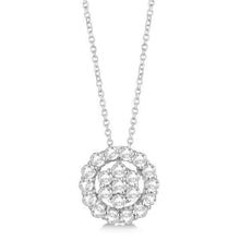 3.15 Ct Round Brilliant Cut Natural Diamonds Necklace Pendant White Gold 14K