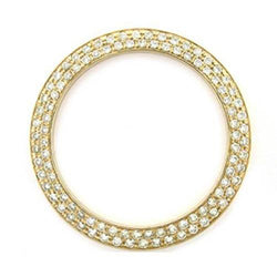 3.25 Carats 36 mm Bezel To Fit Rolex Datejust All Watch Model Real Custom Double Row Natural Earth Mined Diamond