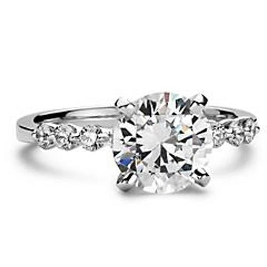 3.25 Ct. Real Diamonds Wedding Ring 14K White Gold
