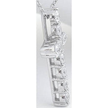 3.3 Ct Round Cut Diamond Cross Genuine Pendant 14K 
