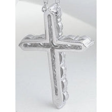 3.3 Ct Round Cut Diamond Cross Genuine 14K White Gold
