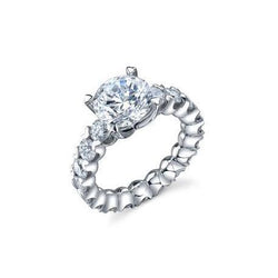 3.30 Carats Sparkling Round Cut Natural Diamonds Wedding Ring