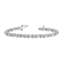 3.40 Carats Round Prong Set Natural Diamond Tennis X Style Bracelet Gold
