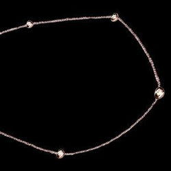 3.5 Carat Necklace Rose Gold Pendant Genuine Diamonds Yards