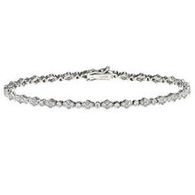 3.5 Carats Round Natural Diamond Lady Bracelet White Gold Jewelry 14K
